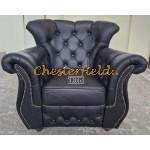 Monk Chesterfield 3+1+1 soffgrupp (K70) svart i färg helt i äkta skinn